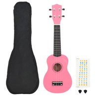 Set dječjeg soprano ukulelea s torbom, 23", svjetloplavi